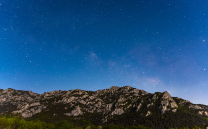 临沂莒南县天马岛马髻山夜晚星空银河