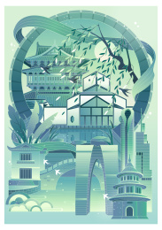 中国江苏苏州城市矢量插画