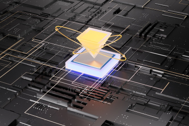 3D渲染的云数据概念图