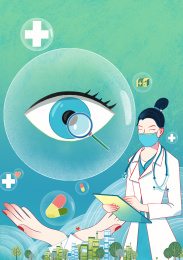 医生姐姐检查眼睛