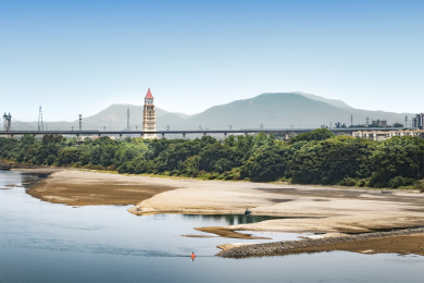 中国江西赣州赣江沿岸风光