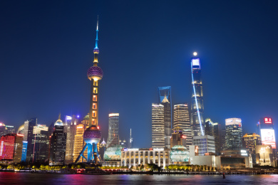 中国上海外滩夜景