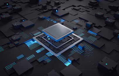 智能炫酷科技-CPU芯片创意三维图