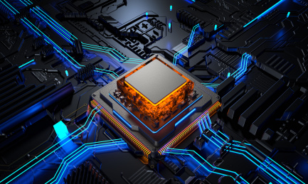 智能炫酷科技-CPU芯片创意三维图