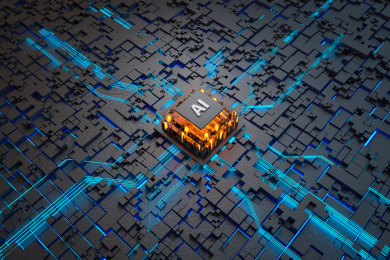 智能炫酷科技-CPU芯片创意三维图