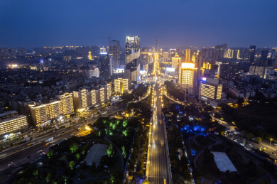 中国株洲天元区夜景