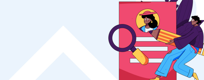 求职面试的人员扁平矢量概念运营手绘插画