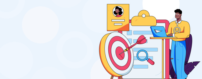 求职面试的人员扁平矢量概念运营手绘插画