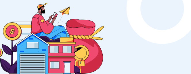 住房贷款扁平矢量概念运营插画