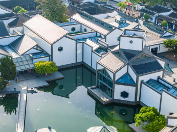 中国江苏苏州博物馆初夏航拍