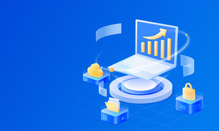 互联网计算机分析数据插画