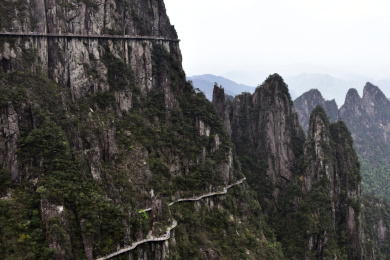 湖南郴州莽山国家森林公园五指峰景区的风光