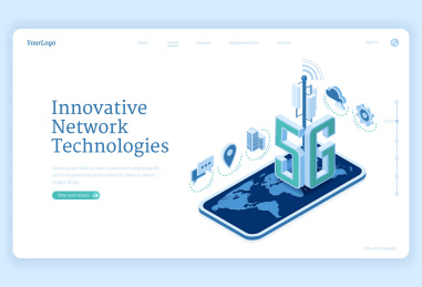 第五代移动通信技术着陆页设计