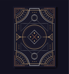 塔罗牌几何矢量花纹