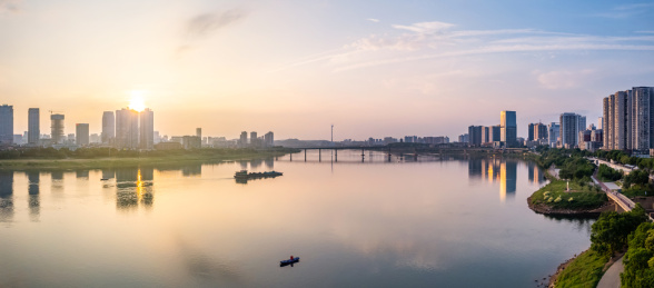 湘江落日黄昏风光