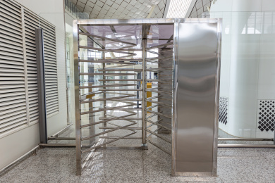 单向出口通道旋转闸门只进不出大门单向通行