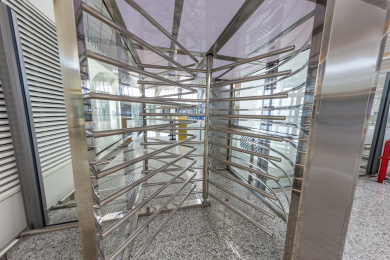 单向出口通道旋转闸门只进不出大门单向通行