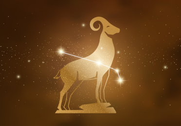 白羊座 羊 动物 天文星座 矢量背景