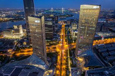 西岸凤巢夜景航拍