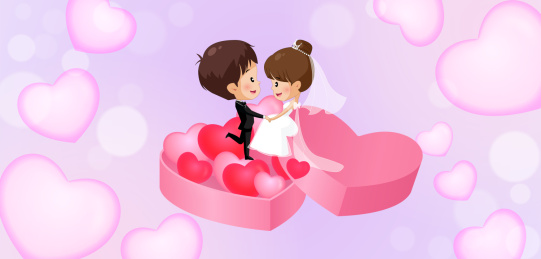 快乐新郎新娘 举行婚礼舞会和婚礼庆典插画