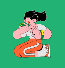 玩手机的女孩