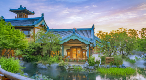 南京牛首山金陵小城旅游度假区的中国古建筑