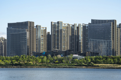 中国福州南江滨商务区建筑景观