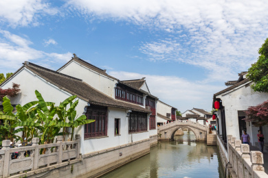 中国江苏省苏州市甪直古镇风光