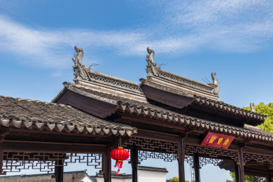 中国江苏省苏州市甪直古镇风光