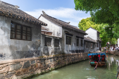 中国江苏省苏州市甪直古镇风光