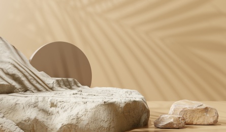 3D空间展示台岩石背景