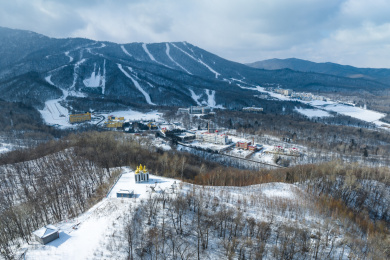 黑龙江亚布力滑雪场航拍景观