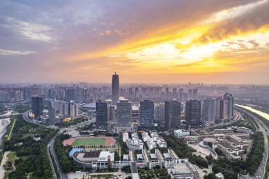 河南郑州中央商务区CBD风光