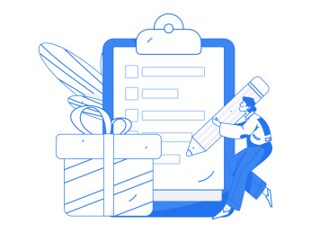 邀请好友进行问卷调查扁平矢量概念运营手绘