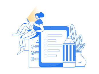 邀请好友进行问卷调查扁平矢量概念运营手绘