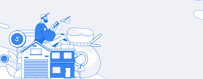 住房贷款扁平矢量概念运营插画