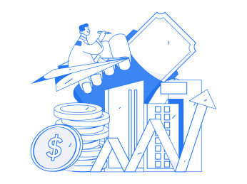 住房贷款扁平矢量概念运营插画