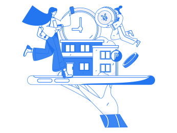 住房贷款扁平矢量概念运营插画