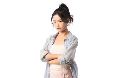 苦恼的青年女人