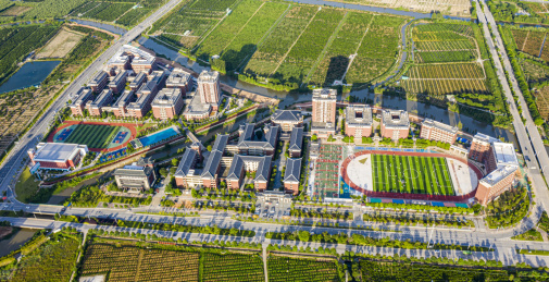 中国广东江门枢纽新城航拍