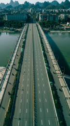 竖屏航拍桂林解放桥