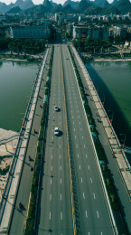 竖屏航拍桂林解放桥