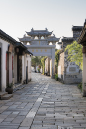 清晨的常州市青果巷历史文化街区