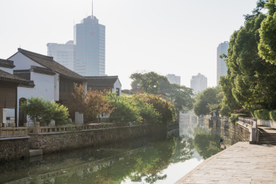清晨的常州市青果巷历史文化街区