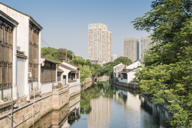清晨的常州市青果巷历史文化街区
