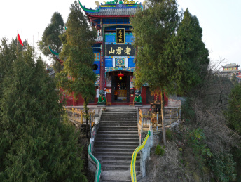 四川省南充市顺庆区芦溪镇南充老君山航拍 