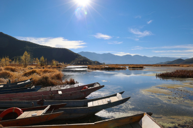 中国云南泸沽湖风景区草海