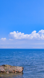 青海省 青海湖边的寺庙和油菜花田