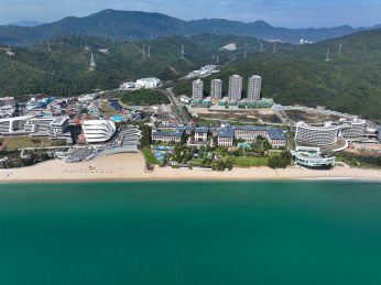 深圳市大鹏新区金沙湾海滨公园航拍