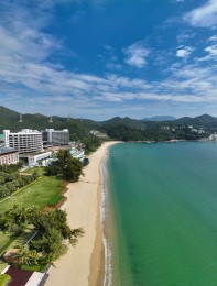 深圳市大鹏新区金沙湾海滨公园小金沙湾航拍